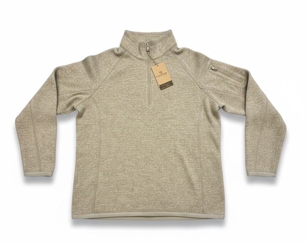 Stormtech Avalante 1/4 Zip Pullover Womens Sweater Fleece Jacket Oatmeal Beige